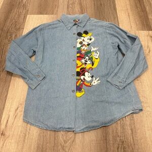 Vintage Disney Mickey Unlimited Jerry Leigh Jean Denim Junior Teen Shirt